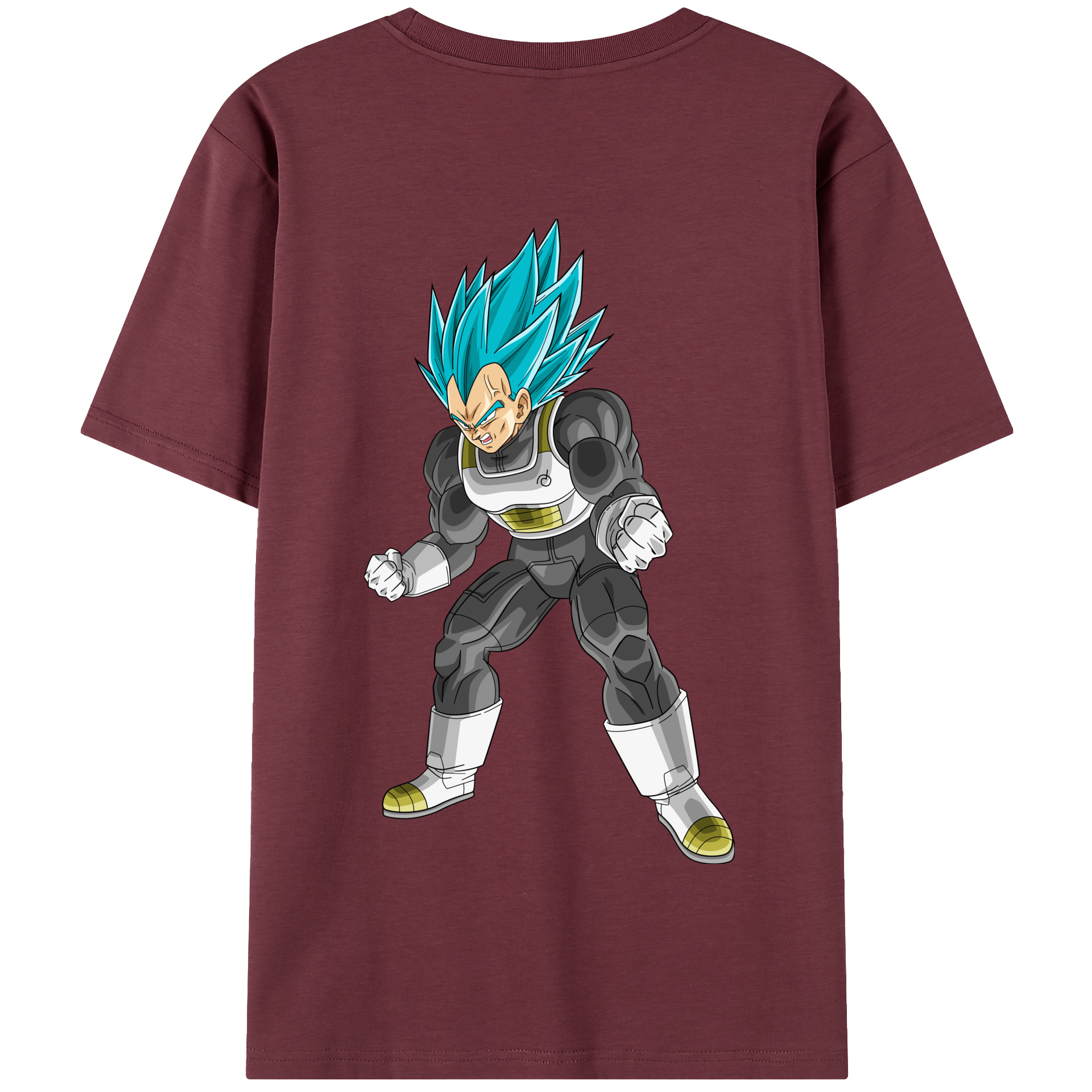 （画像用） ドラゴンボール ベジータ四世（Bejīta Yonsei）DRAGON BALL Vegeta IV 綿100％半袖Tシャツ（背面プリント）